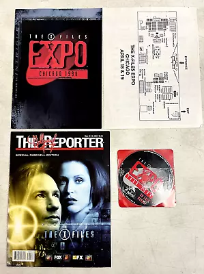 X-FILES EXPO Chicago 1998 - Program Souvenir Magazine Map & CD - Rare! • $19.99