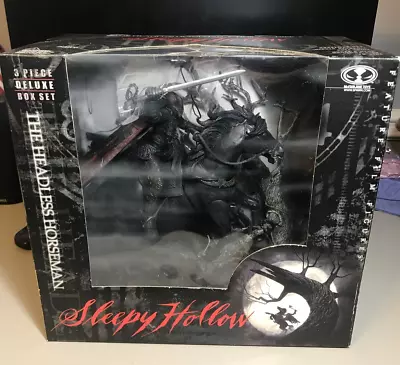 1999 SLEEPY HOLLOW McFarlane DELUXE BOX SET HEADLESS HORSEMAN 7  Figure NEW • $79.99