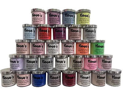 Nena’s Acrylic Powder For Nails Multi Colors Clear Pink Blue Red  4 Oz • $16.99