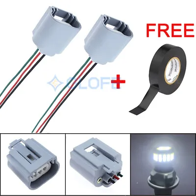 Wire Pigtail Female P 9008 H13 Two Harness Head Light Bulb Plug Repair Socket • $8.43