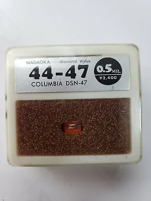 NAGAOKA 44-47 Columbia DSN-47 Record Needle Diamond Stylus Japan Made 0.5mil • £57.22