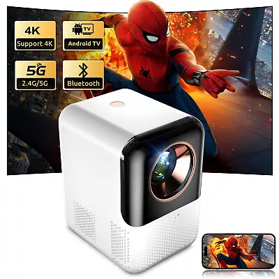 Mini Portable Smart TV Projector Support 4K WiFi Bluetooth Office Electic Focus • $75.99