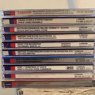 10 CD Lot London Decca Classical Music Mozart Beethoven Pachelbel Rossini VG • $44.99