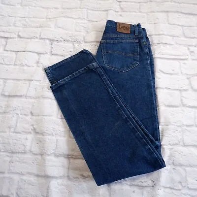 Lee Dark Wash Straight Leg Regular Fit Denim Mens Blue Jeans 30x34 • $11.97