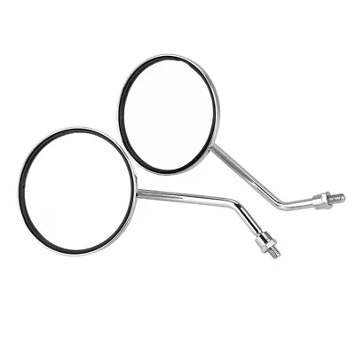 1 Pair 8mm Right And Left Side Motorcycle Rear View Mirror Round Motorcycle • $20.91