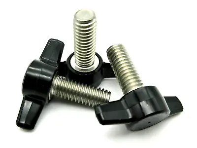 3/8  Thumb Screws  Tee Wing Knob  818 SS  Red Or Black  Various Package Sizes • $14