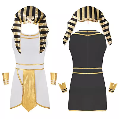 Mens Costume Masquerade With Cuffs Set Cosplay God Gladiator Role-playing Dress • $6.50