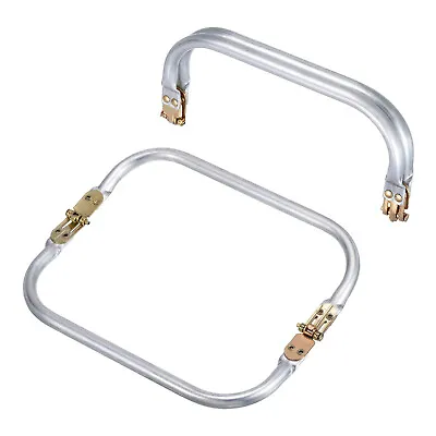 Metal Purse Frame 2Pcs 7.9  Rectangle Lock Frame Kiss Lock Clasp Bag Frame • £12.43