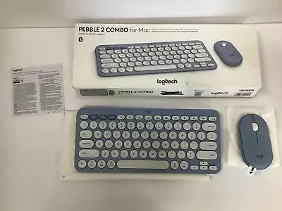 Logitech PEBBLE 2 COMBO Bluetooth Wireless Keyboard Mouse For Mac 920-012202 • $49.99