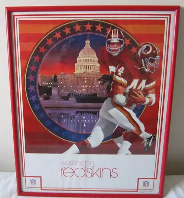 Rare Nfl Washington Redskins American Football Framed Poster 1988 Dutch Holland • £24.99