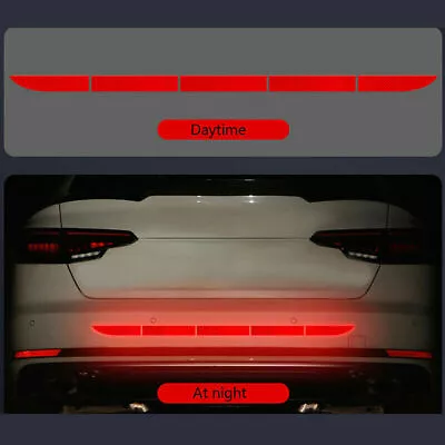 1x Universal Red Reflective Car Warn Strip Tape Bumper Sticker Decal Accessories • $7.57