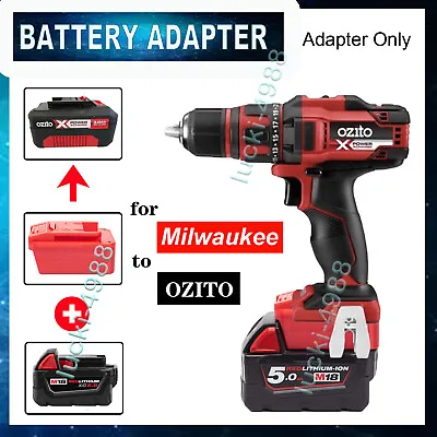 $38.98 • Buy Battery Converter Adapter For Milwaukee 18V Convert To OZITO 18V Cordless Tools
