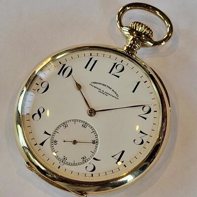 $1330 • Buy J46 MASSIVE 18k SOLID GOLD 1916 SCARCE VACHERON CONSTANTIN 57m CHRONOMETRE ROYAL