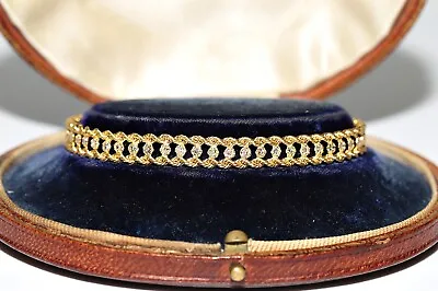 Vintage Circa 1980s 18k Gold Natural Diamond Decorated Bracelet • $1899