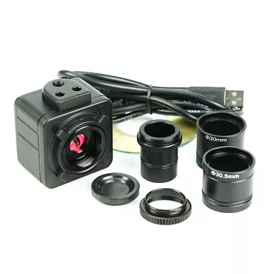 5MP USB CMOS Camera HD Digital Electron Microscope Eyepiece W/C Mount Adapter  • $24.62