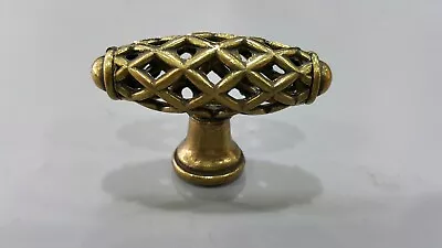 ANTIQUE BRASS  Cabinet Knob Kitchen Bird Cage Cupboard Door Drawer Pull Handle • £4.49