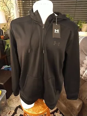 Under Armour UA Fleece Loose Full-Zip Hoodie Black Size XL NEW W/ Tags • $25