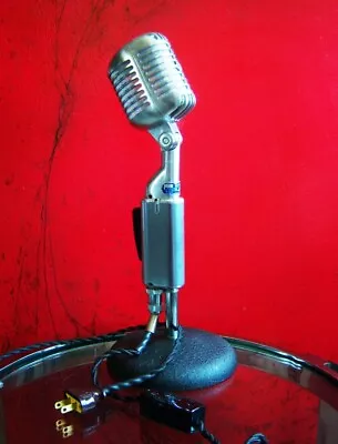 Vintage 1953 Shure 55S Dynamic Cardioid Microphone Custom LED Lamp Light Elvis • $455