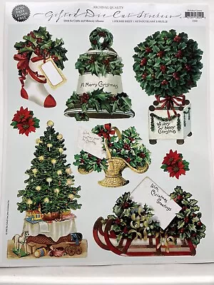 Gifted Line John Grossman Stickers Vintage Holiday Tree Sled Christmas Scrapbook • $3.75