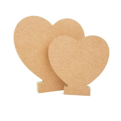 Freestanding Classic Heart Shape MDF Wood Craft Blank 18mm Wedding Decoration • £4.50