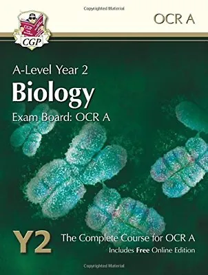 New A-Level Biology For OCR A: Year 2 Student Book With Online Edition By CGP B • £3.50