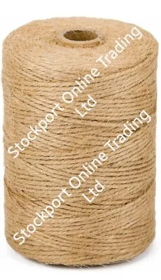 10m-1000m 3 Ply Natural Brown Soft Jute Twine Sisal String Rustic Cord Shabby • £2.29