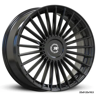 22” Rf22 Gloss Black Concave Wheels Rims For Maserati Ghibli Quatroporte • $1849