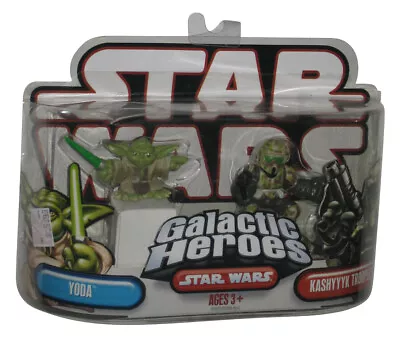 Star Wars Galactic Heroes Yoda & Kashyyyk Trooper (2006) Hasbro Figure Set • £19.92