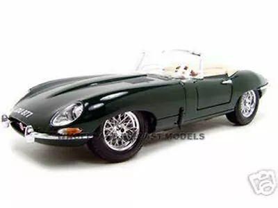 1961 Jaguar E Type Convertible Green 1/18 Diecast Model Car By Bburago 12046 • $41.99