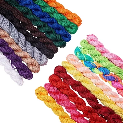 £16.70 • Buy PandaHall Elite 19 Bundles 12m/bundle 2mm Chinese Knotting Cord Nylon Thread 19
