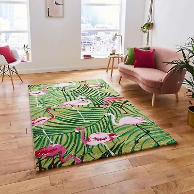 £124.99 • Buy Tropical Living Room Rug Floral Area Rug Small Large Nature Bedroom Carpet Mat