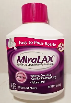 Miralax Powder Laxative 17.9g Colitis Treatment - 30 Doses 1 Bottle Flavorless  • $19.99