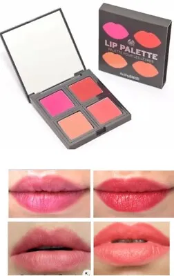 The Body Shop 4 Color Poppy Lip Palette Satin Balm Red Nude Coral Pink NEW • $11.90