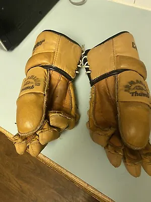 Vintage Cooper 31 Hockey Gloves Armadillo Thumb Cowhide • $73