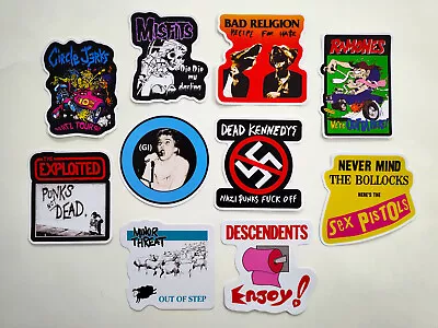 Punk Vinyl Sticker Lot (10 Stickers) SET 20 Rock Band Crust Hardcore Ska Emo Oi! • $12.99