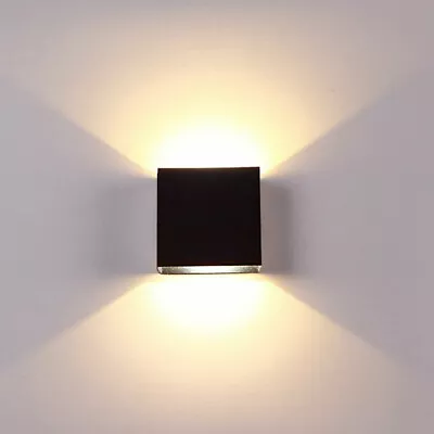 Modern LED Wall Lights Up Down Cube Sconce Lighting Fixture Lamp Indoor Outdoor • $9.99