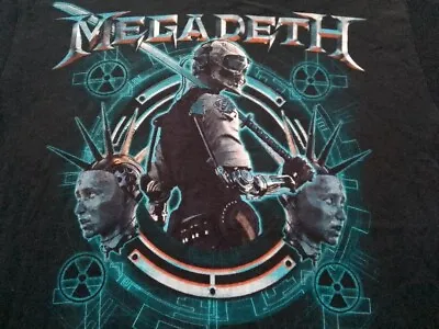 MEGADETH 'DYSTOPIA' T-SHIRT - Size Small - Vic Rattlehead - Black - Gildan • £13.99