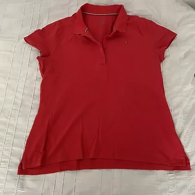 Tommy Hilfiger Women’s Red Polo Top XL • $16