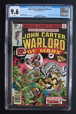 JOHN CARTER Warlord Mars #1 1st Marvel Comic JC DEJAH THORIS 1977 Movie CGC 9.6 • $83