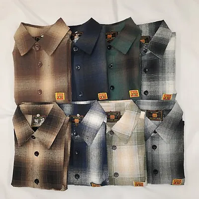 FB County Short Sleeves Checker Flannel Shirts Button-up  • $32.99