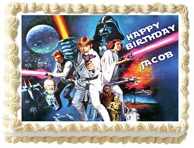 STAR WARS Party Edible Cake Topper Image • $8.50