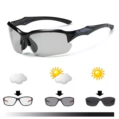 Photochromic Cycling Glasses Polarized Bicycle Eyewear Riding Sports Sunglasses • $19.80