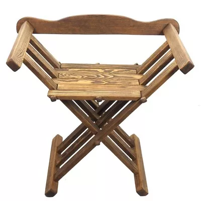 Wooden Medieval Viking Folding Chair With Backviking Camp Chaircamping Chair • $249