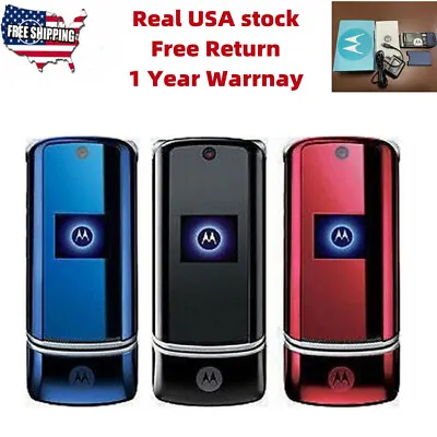 Original Unlocked Motorola KRZR K1 Flip Cell Mobile Phone Bluetooth 2MP MP3 GSM • $34.99