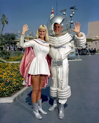 Tomorrowland’s Spacewoman And Spaceman At Disneyland 1960  Photo Print 11x14  • $16.96
