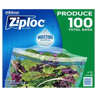 Ziploc Produce Bags W/ Seal Top (100 Ct.) • £22.08