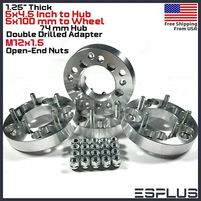 4x 1.25  Wheel Adapter Conversion 5x4.5  To 5x100mm M12x1.5 Stud Fit Ford • $89.49