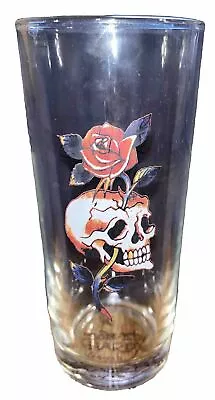 Ed Hardy High Ball Drinking Glass Tattoo Art Skull And Rose • $15.99