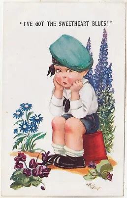 I'VE GOT THE SWEETHEART BLUES - C1920s Inter Art Comique Postcard #4412 • £1.99