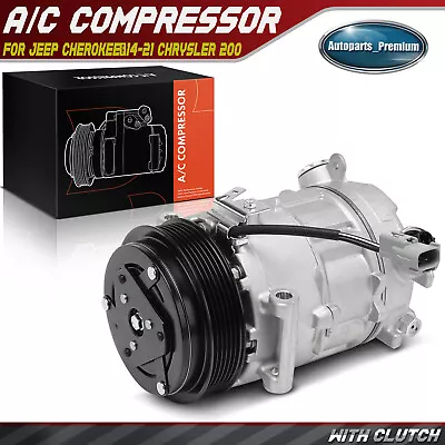 New A/C Compressor W/ Clutch For Jeep Cherokee 2014-2022 Chrysler 200 2015-2017 • $154.99